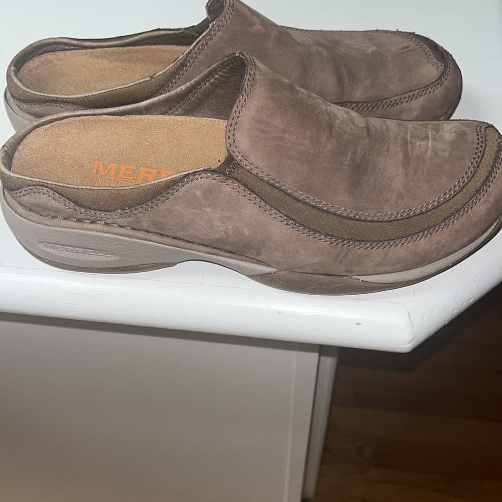 Womens Merrell primo scoop brown performance slip on shoes size 9